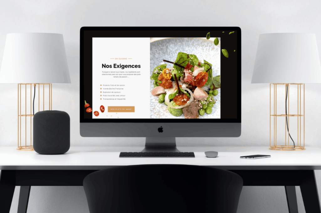Site web du restaurant Le Phare